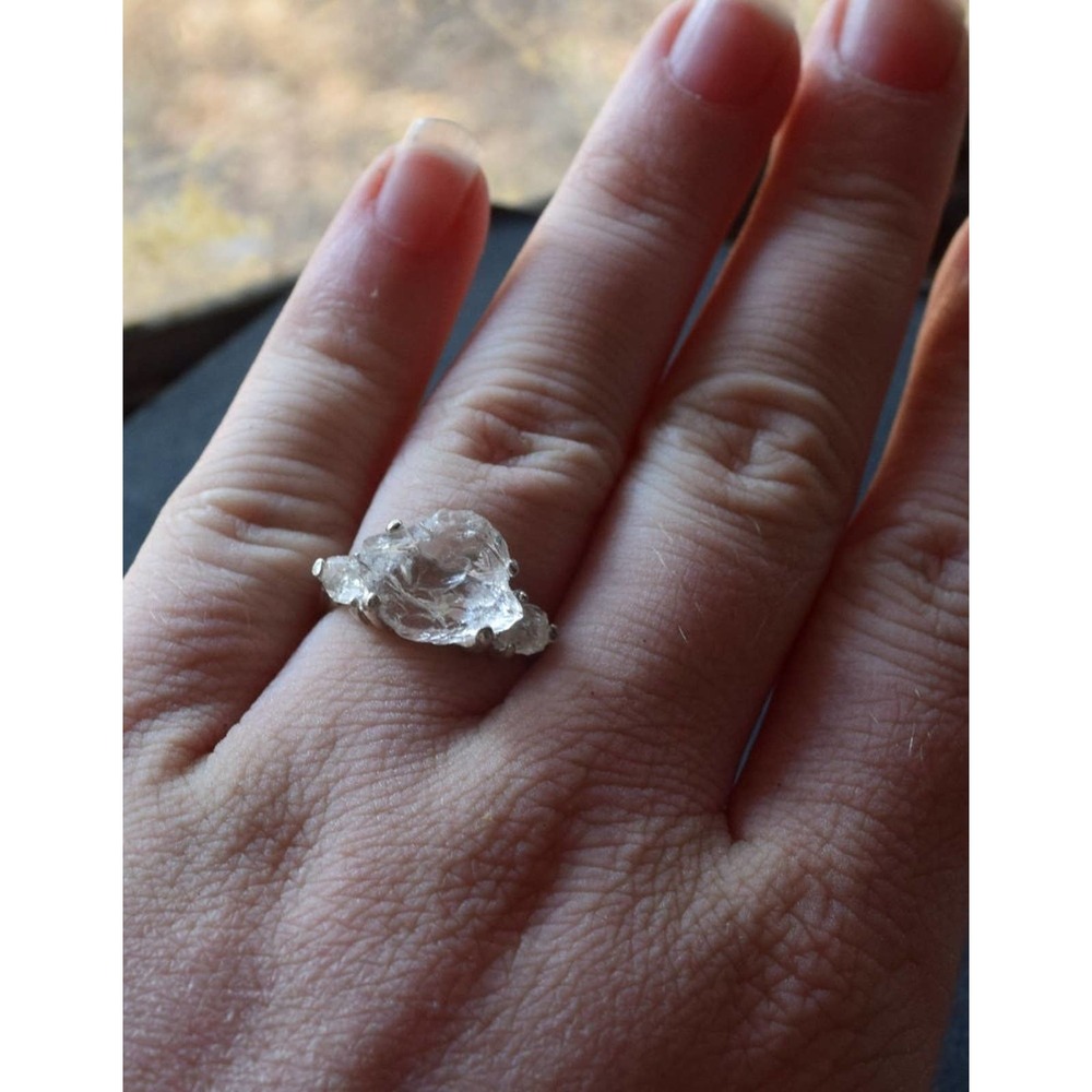 alternative raw diamond engagement ring raw crystal size 4 5 6 7 8 8 9 1… - Picture 2 of 5